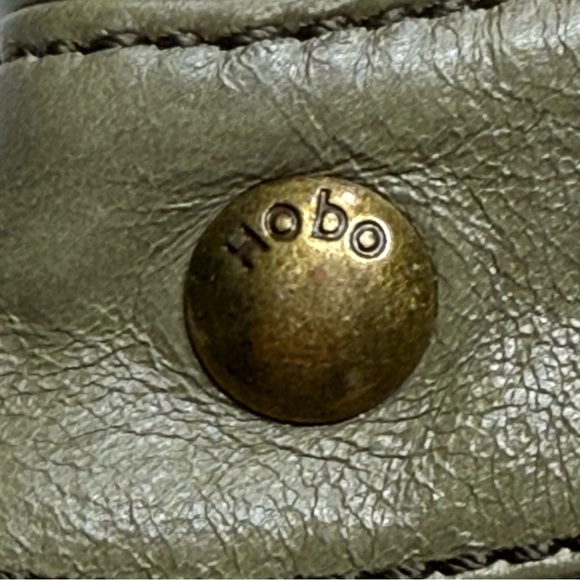 HOBO Olive Leather Crossbody Bag with Chain Strap - Picture 5 of 9